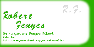 robert fenyes business card