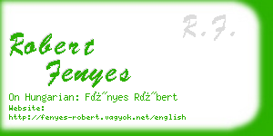 robert fenyes business card
